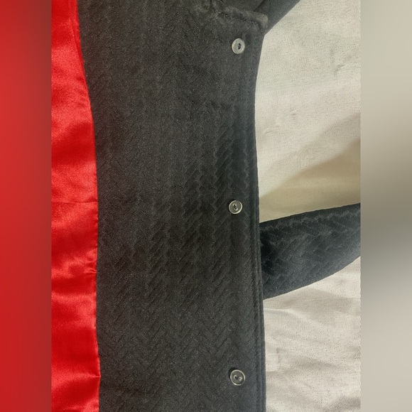 Tulle Anthropologie Small Black Jacket Womens Chic Demure Fitted Blazer Fall Red - Picture 11 of 16